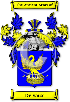 De vaux Family Crest Download (jpg) Legacy Series - 150 DPI